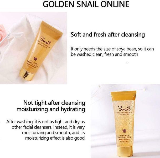 Омолоджуючий гель для вмивання з муцином равлика і біозолотом Veze Silky Hydrating Skin Gold Snail  100мл 060303 фото