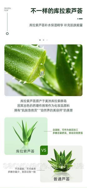 Нічна маска SEOMOU Curacao Aloe Vera Frozen Film з екстрактом алое вера 4 мл 0101057 фото