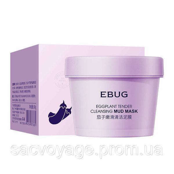 Грязьова маска EBUG з екстрактом баклажана Eggplant Tender Cleansing Mud Mask 100г 010307 фото