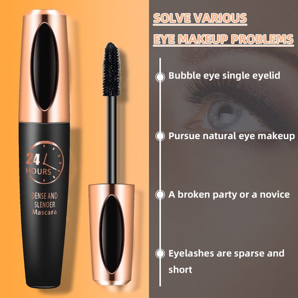 Тушь для ресниц DENSE AND SLENOER Mascara 8D водостойкая объемная подкручивающая черная 10мл 040203 фото