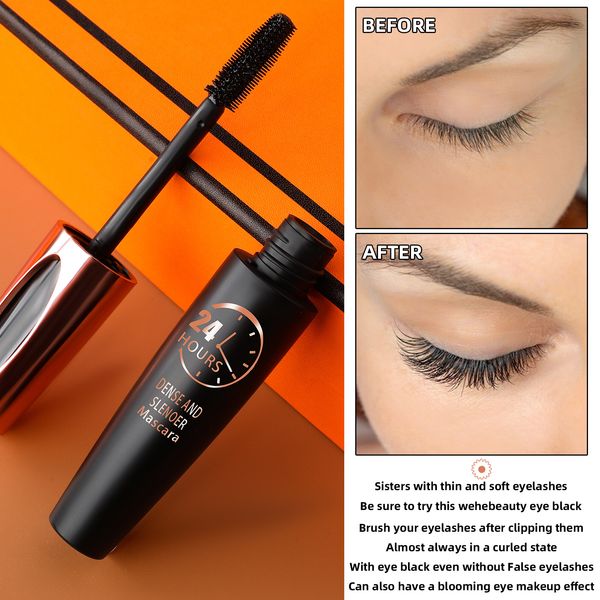 Туш для вій DENSE AND SLENOER Mascara 8D водостійка об'ємна підкручуюча чорна 10мл 040203 фото