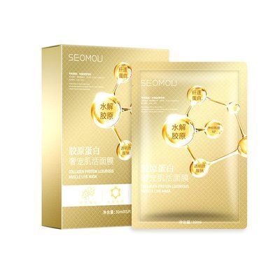 Гідрогелева колагенова маска для обличчя Seomou collagen protein luxurious 30мл 010803 фото