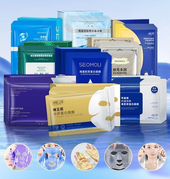 Гідрогелева колагенова маска для обличчя Seomou collagen protein luxurious 30мл 010803 фото