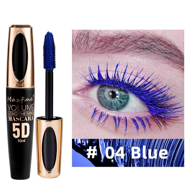 Туш для вій MAXFINE 5D MASCARA VOLUME LENGTHENING блакитна з ефектом 5D 10мл 040209 фото