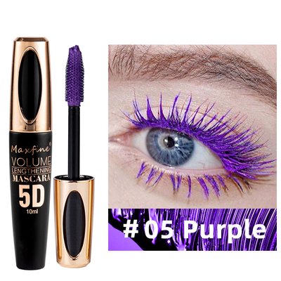 Туш для вій MAXFINE 5D MASCARA VOLUME LENGTHENING фіолетова з ефектом 5D 10мл 0402010 фото