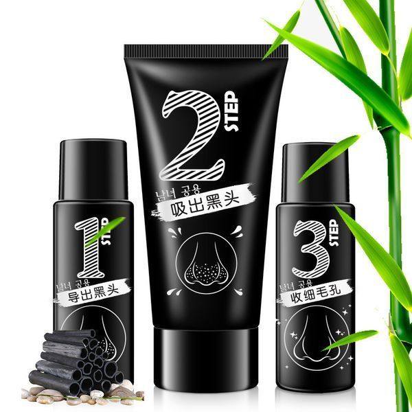 Набір для видалення чорних крапок Hankey BAMBOO CHARCOAL BLACKHEAD 3 in 1 set 0104024 фото
