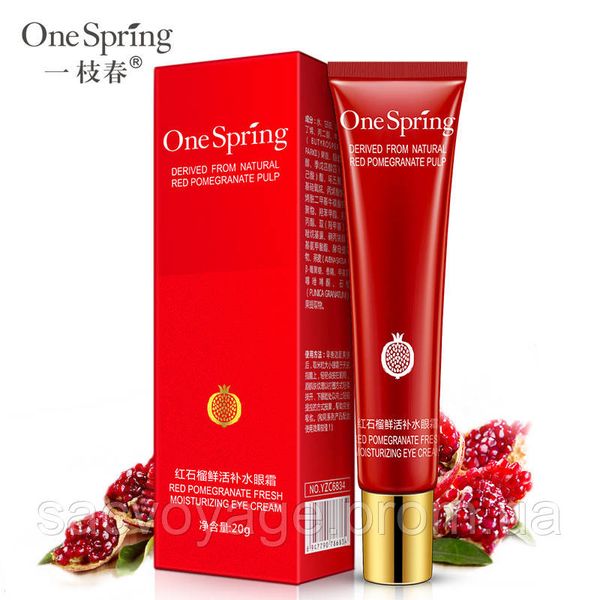 Крем для шкіри навколо очей ONE SPRING POMEGRANATE RED FRESH MOISTURIZING EYE CREAM з екстрактом гранату 20мл 030106 фото