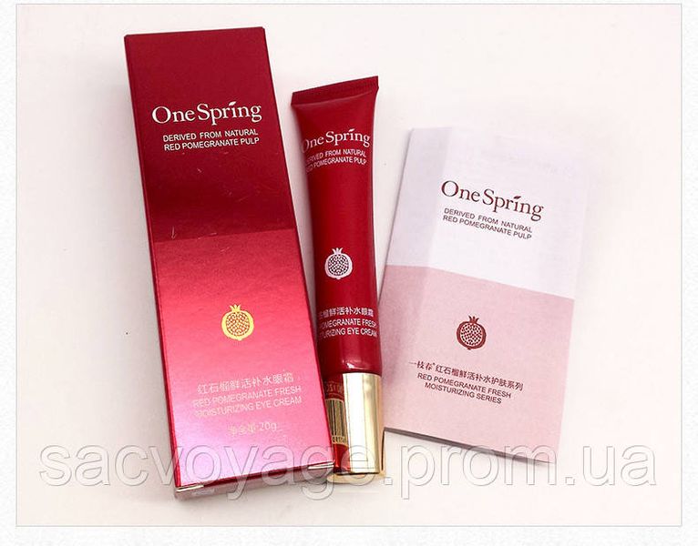 Крем для шкіри навколо очей ONE SPRING POMEGRANATE RED FRESH MOISTURIZING EYE CREAM з екстрактом гранату 20мл 030106 фото