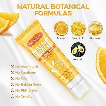Део - крем дезодорант антиперспірант Lakerain WHOLE BODY DEODORANT Invisible Cream 72 HOUR ODOR CONYTROL 85мл 0210101 фото