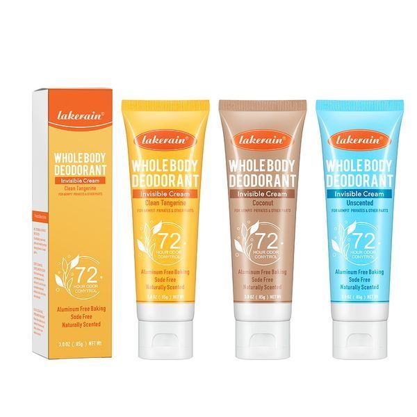Део - крем дезодорант антиперспірант Lakerain WHOLE BODY DEODORANT Invisible Cream 72 HOUR ODOR CONYTROL 85мл 0210101 фото