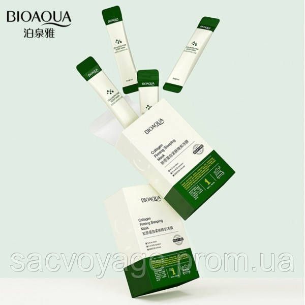 Нічна маска з колагеном BIOAQUA Collagen Firming Sleeping Mask, 1 штука 4 мл 0101008 фото