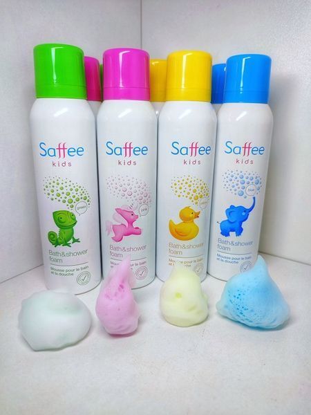 АКЦІЯ!!! Дитяча пінка для вмивання Saffee Kids Bath & Shower Foam зелена для чутливої шкіри 150мл 1 штука 060202 фото