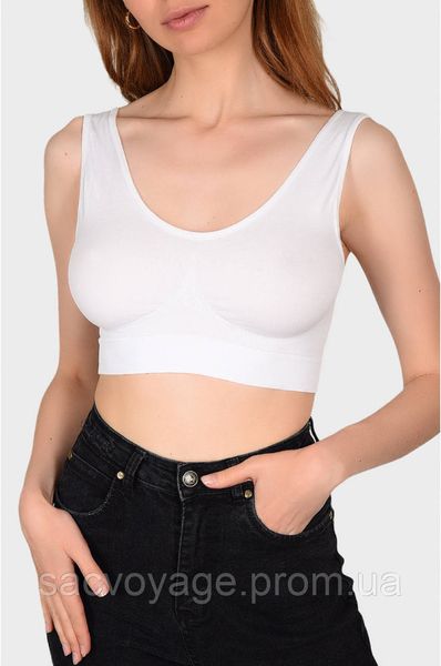 Бюстгальтер - топ безшовний Air Bra білий S, М, L, XL, 2XL, 3XL, 4XL 080202 фото