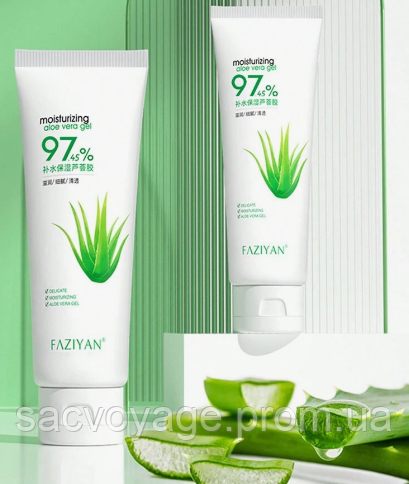 Заспокійливий гель Aloe Vera Gel Moisturizing Cream Aloe Soothing Repairing Gel Remove Acne Repair 60мл 030602 фото