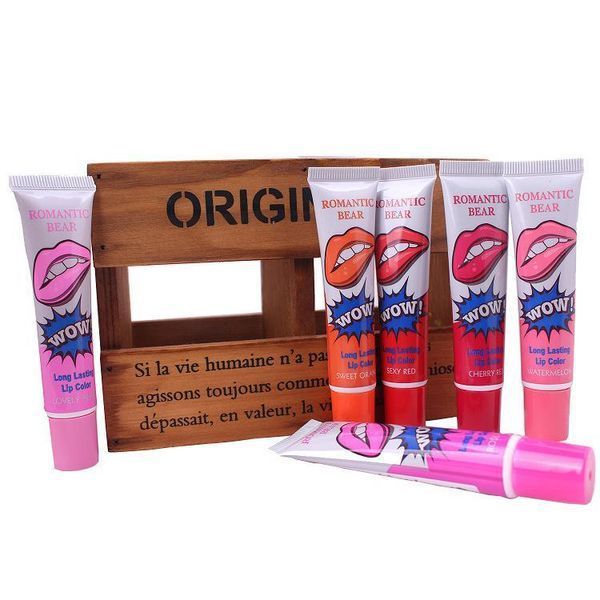 Набір Тінт - плівка для губ WOW ROMANTIC BEARS Long Lasting Lip Color waterproof 6 штук по 15мл 0409054 фото