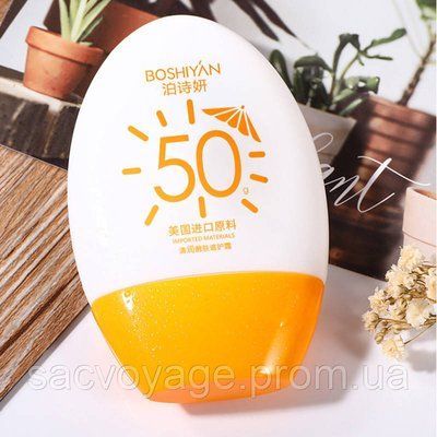 Сонцезахисний крем Boshiyan 50+ SPF PA+++ Po Shiyan зволожуючий 50мл 030203 фото