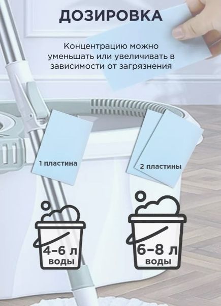 Багатофункціональні пластини для прибирання та миття XIAOJING Multi effect flool cleaning slice 30 штук 0120202 фото