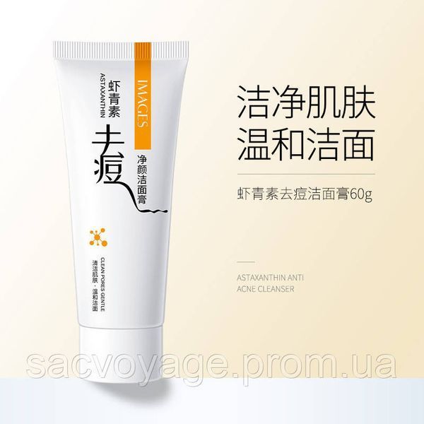 Пінка для вмивання з астаксантином Images Beauty Astaxanthin Clean Pores Centle 60 мл 0602012 фото
