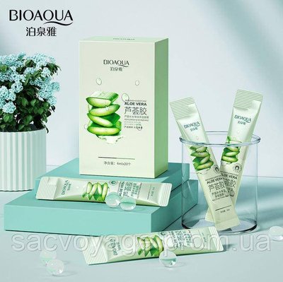 Ночная маска для лица Bioaqua Aloe Vera с экстрактом алоэ 4 мл 20 штук 0101005 фото