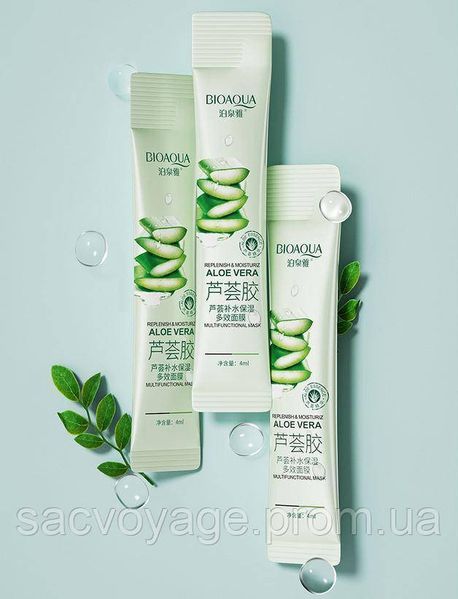 Ночная маска для лица Bioaqua Aloe Vera с экстрактом алоэ 4 мл 20 штук 0101005 фото