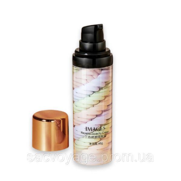 База - основа под макияж для лица трехцветная IMAGES Three-color Repair Capacity Cream 3в1 40 мл 0403011 фото