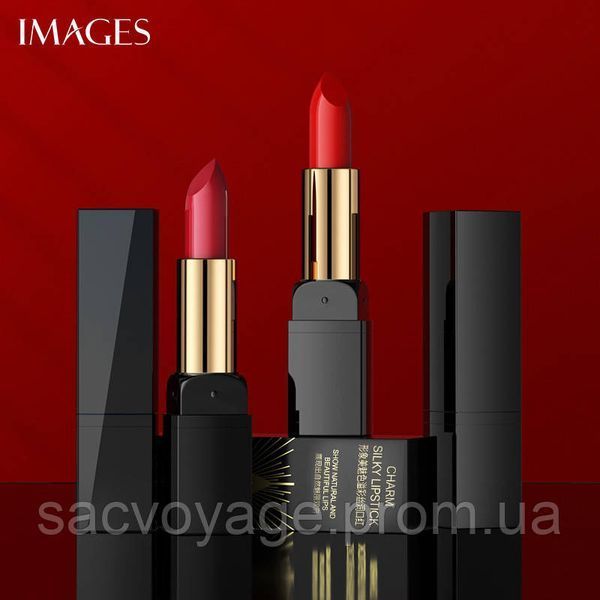 Оксамитова матова помада для губ Images CHARM SILKY LIPSTICK тон 6 currant red - пудрова - слива 3.8г 040907 фото