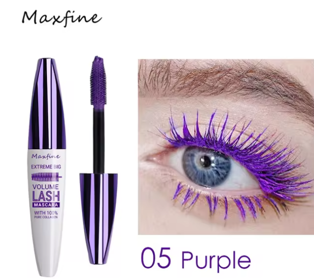 Туш для вій MAXFINE 5D MASCARA EXTREME BIG VOLUME LASH 05 фіолетова з ефектом 5D, 10мл 0402015 фото