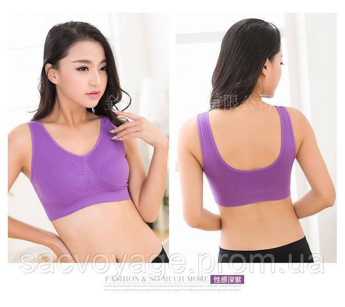 Топ бесшовный бюстгальтер Air Bra фиолетовый S, М, L, XL, 2XL, 3XL 080205 фото