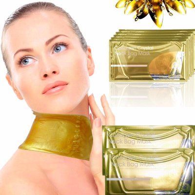 Коллагеновая маска Collagen Crystal Neck Bad Mask для шеи с биозолотом 1 штука 010701 фото
