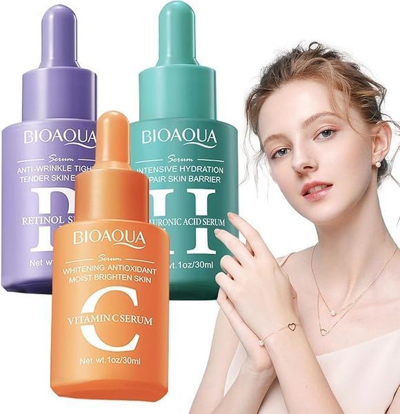 Бьюти бокс из сывороток для лица Bioaqua Serum Combination Set 3 шт. по 30мл 0202041н фото