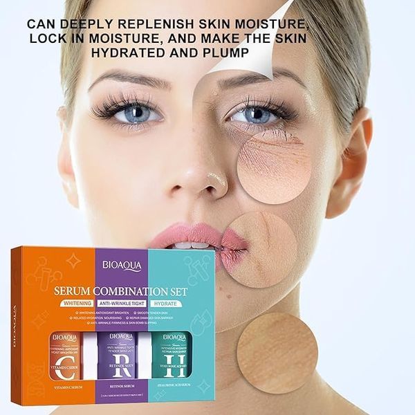 Бьюти бокс из сывороток для лица Bioaqua Serum Combination Set 3 шт. по 30мл 0202041н фото