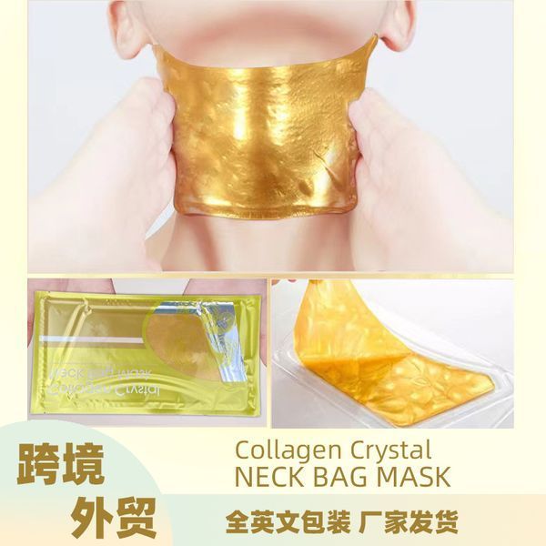 Колагенова маска Collagen Crystal Neck Bad Mask для шиї з біозолотом 1 штука 010701 фото