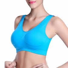 Бюстгальтер - топ бесшовный Air Bra синій S, M, L, XL, 2XL, 3XL 080207 фото