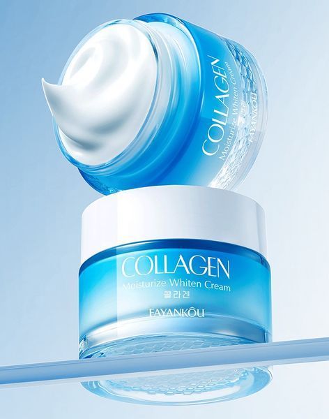 Освітлюючий антивіковий крем для обличчя з колагеном FAYANKOU COLLAGEN Moisturize Whiten Cream 50мл 0302032 фото
