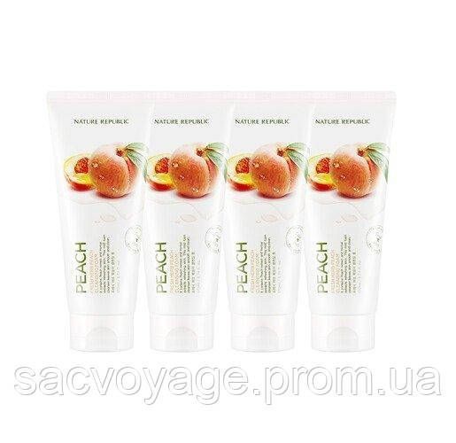 Пінка для вмивання із екстрактом персика Nature Republic Fresh Heab Peach Корея 170мл 0602015 фото