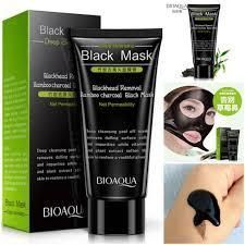 Маска - плівка для обличчя з бамбуковим вугіллям BIOAQUA Black Mask Blackhead Removal Bamboo Charcoal 60мл 010405 фото