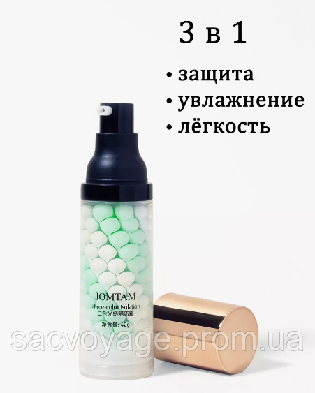База під макіяж триколірна праймер Jomtam Contour Color Isolation 3в1 040303 фото