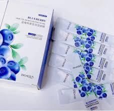 Нічна маска що відновлює з екстрактом чорниці BIOAQUA Blueberry Arbut Moisturizin 20 штук по 4 мл 0101014 фото