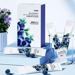 Нічна маска що відновлює з екстрактом чорниці BIOAQUA Blueberry Arbut Moisturizin 20 штук по 4 мл 0101014 фото