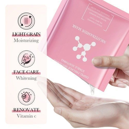 Омолоджуюча маска з ніацинамідом та вітамінами BIOAQUA NICOTINAMIDE Dispel Freckle Whitening 25мл 0102044 фото