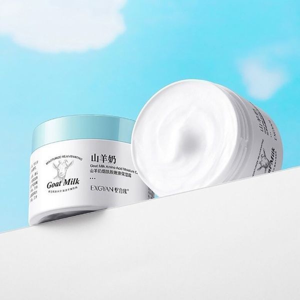 Крем для сухої шкіри  Exgyan Goat milk Moisturizing Lock water Cream  з молока кози  та ніациамідом 140мл 0302033 фото