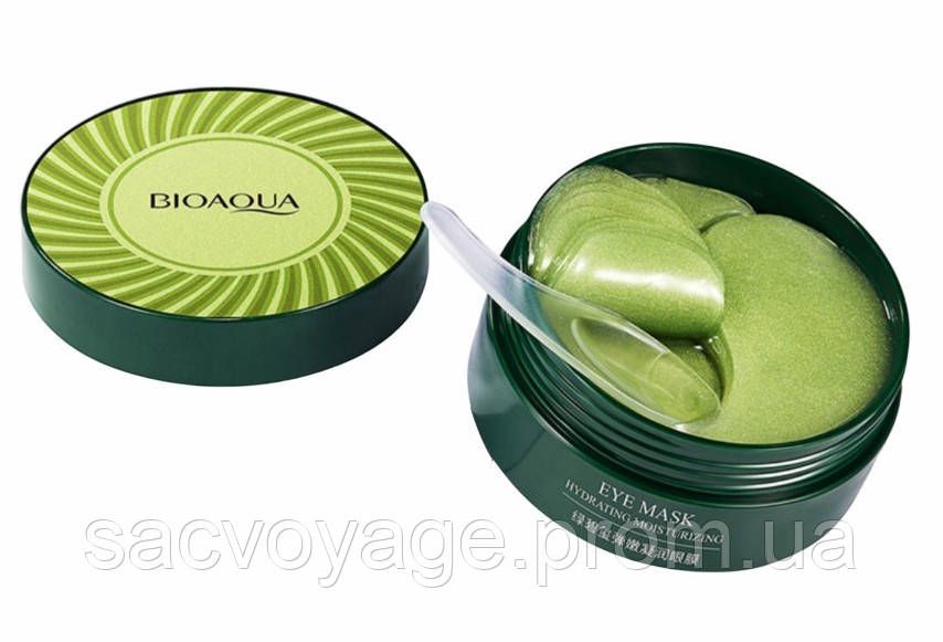 Патчі під очі Bioaqua Green moisturizing Eye Mask з зеленим турмаліном 050101 фото