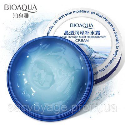 Крем - гель для обличчя Bioaqua Crystal moist Replenishment з гіалуроновою кислотою 38 мл 0302014 фото