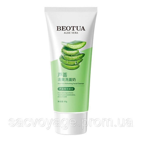 АКЦИЯ!!! Пенка для умывания Beotua Aloe Vera Refreshing Facial Cleanser 60мл 0602018 фото