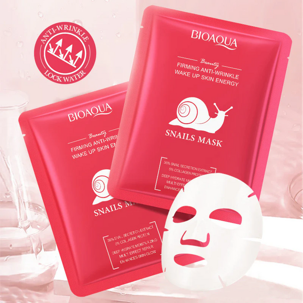 Тканевая маска Bioaqua Firming Anti Wrinkle Wake Up Skin Energy Snails Mask 25мл 0102045 фото