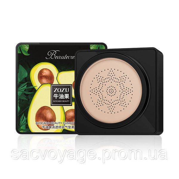 Кушон тон 02 айвори Zozu Avocado + база - основа под макияж для лица трехцветная jomtam 0408021 фото