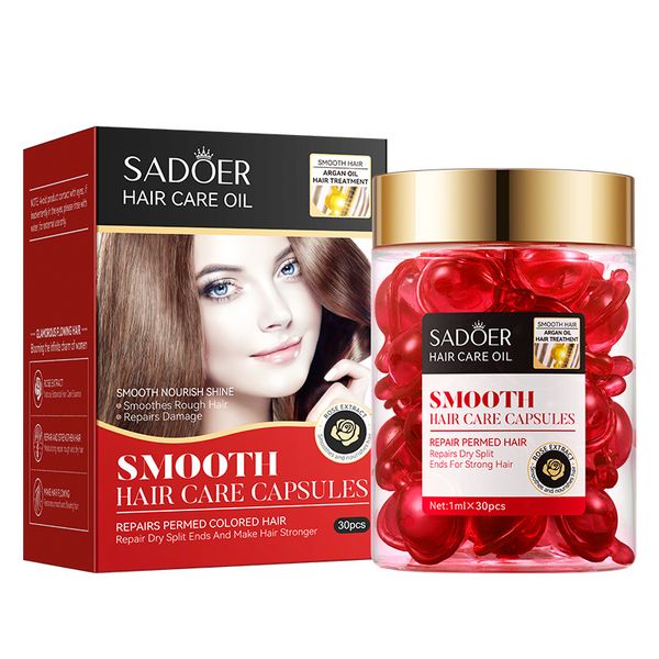 Набір капсул для волосся SADOER Hair Care Argan Oil з олією марокканського горіха жожоба троянди та кератину  30 штук 0140406 фото