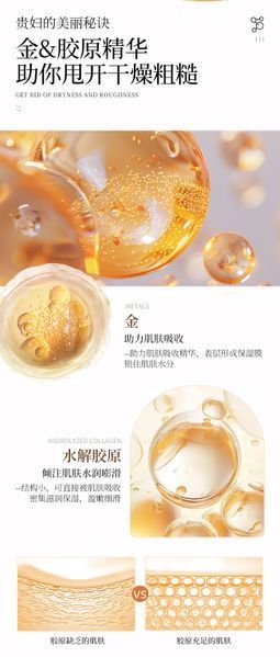 Колаген в форматі гідрогелю  POuQuR GILDED  GILT LUXUR MOISTURIZING  COLLAGEN LADY 28мл 0108018 фото