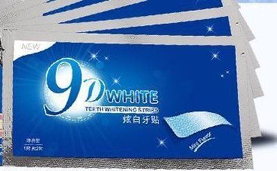 Смужки для освітлення зубів 9D WHITE Teeth Whitening Strips від зубного нальоту 1 пара 0150200 фото