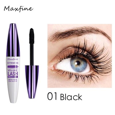 Туш для вій MAXFINE 5D MASCARA EXTREME BIG VOLUME LASH 01 чорна з колагеном, 10мл 0402011 фото